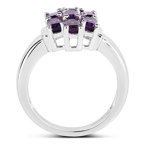 2.80 Carat Genuine Amethyst .925 Sterling Silver Ring - Image 5