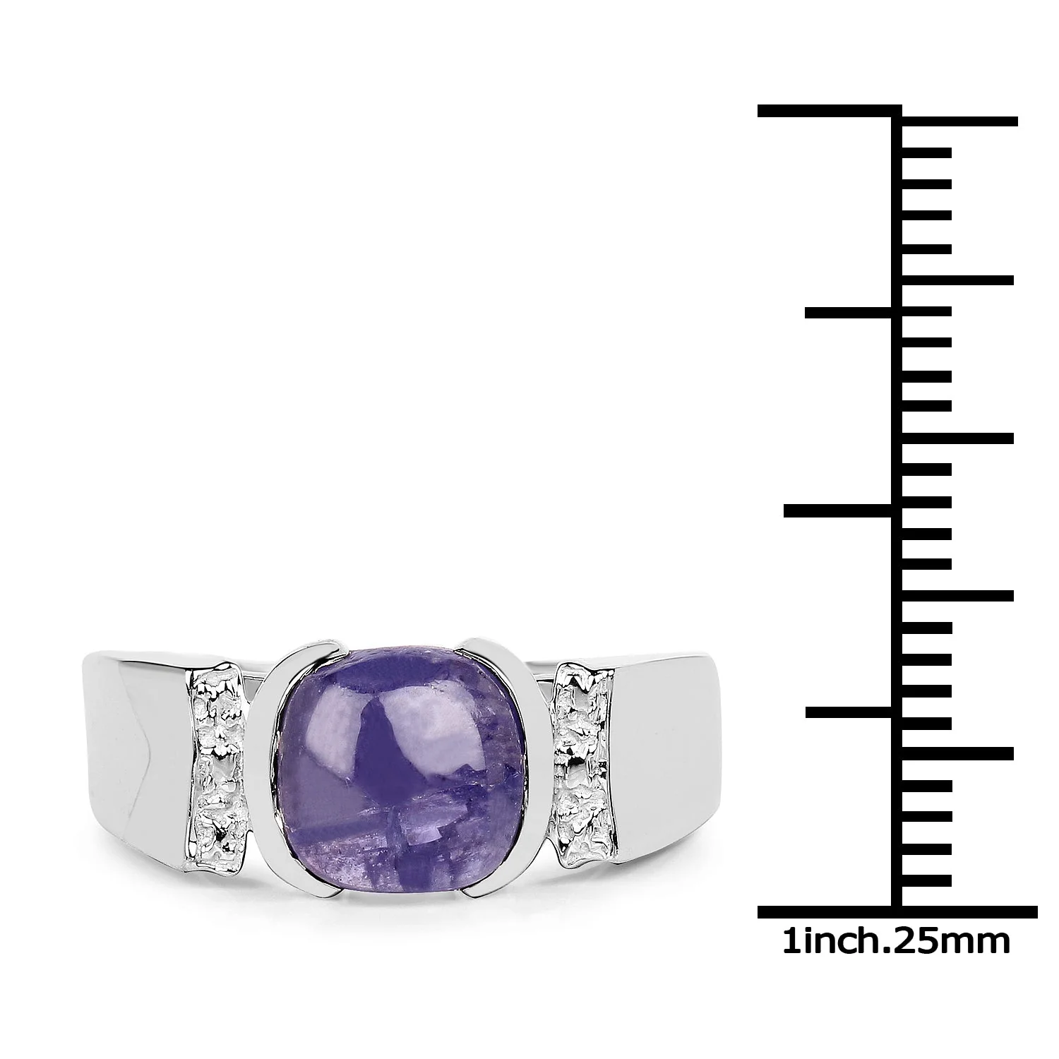 2.80 Carat Genuine Tanzanite .925 Sterling Silver Ring - Image 3