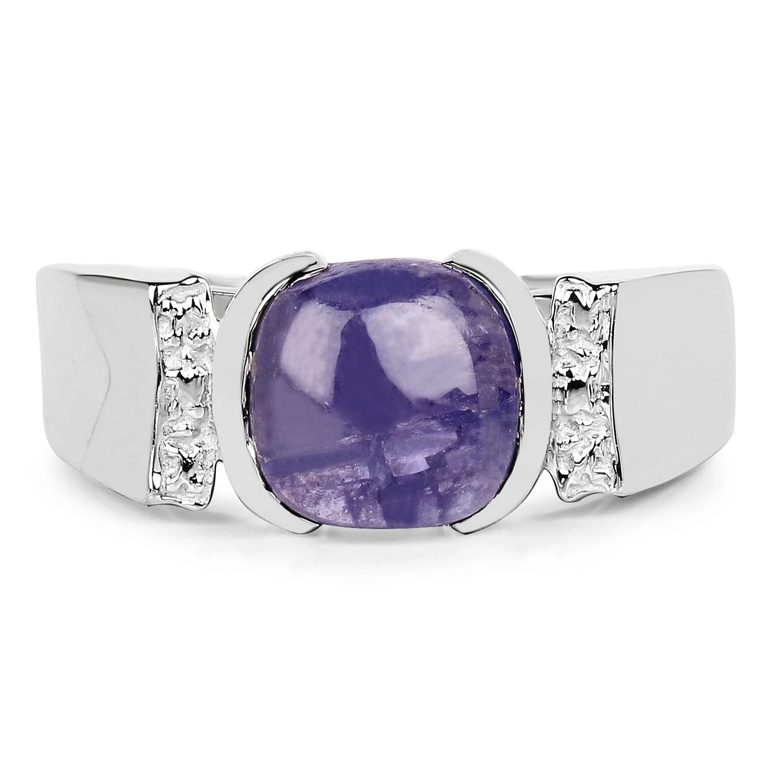 2.80 Carat Genuine Tanzanite .925 Sterling Silver Ring - Image 4