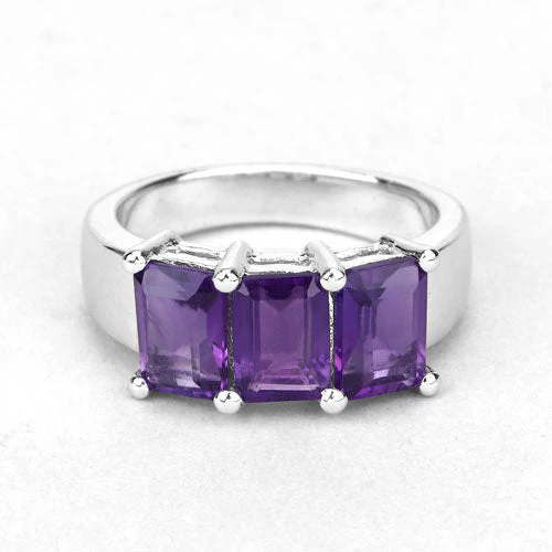 2.85 Carat Genuine Amethyst .925 Sterling Silver Ring - Image 12