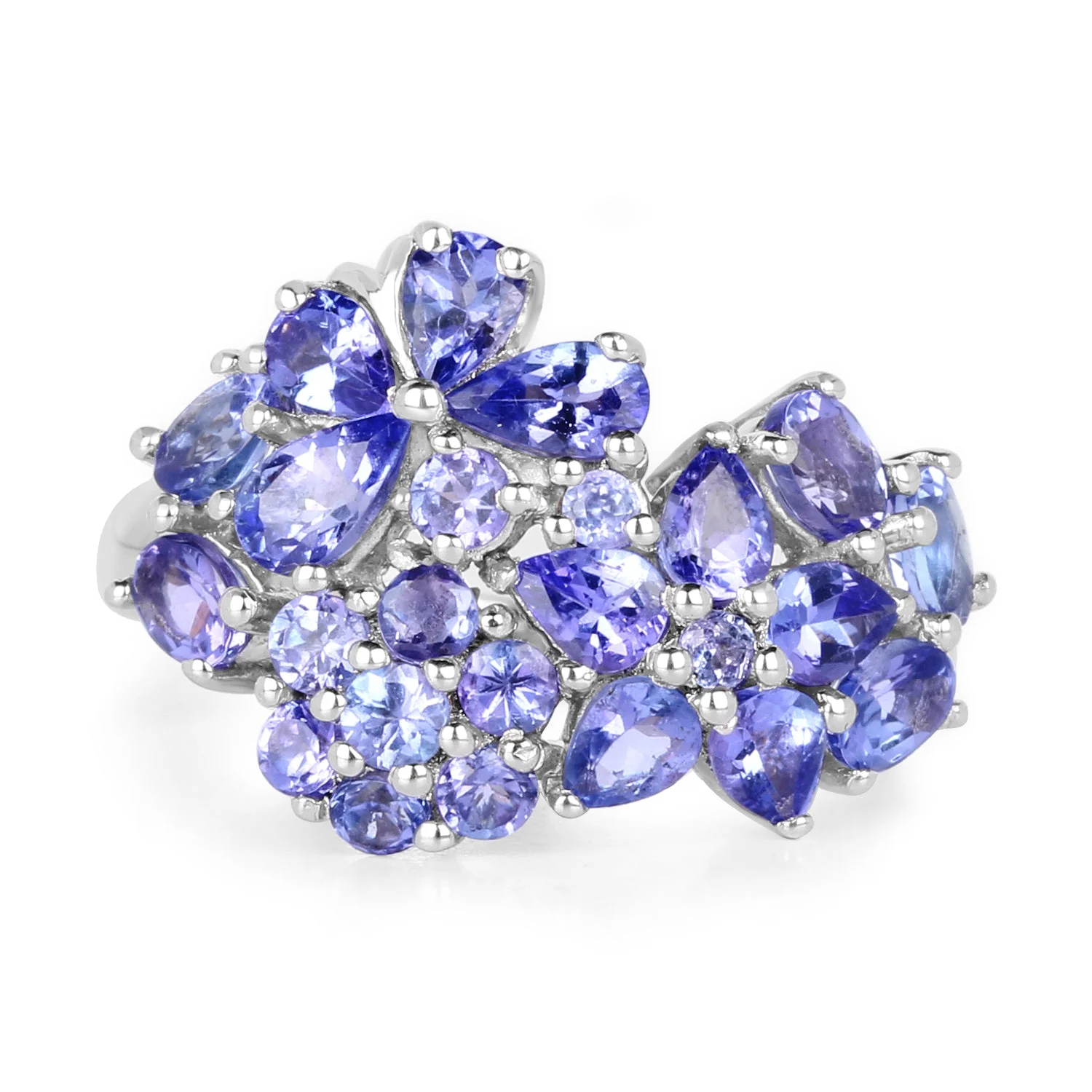 2.88 Carat Genuine Tanzanite .925 Sterling Silver Ring - Image 3