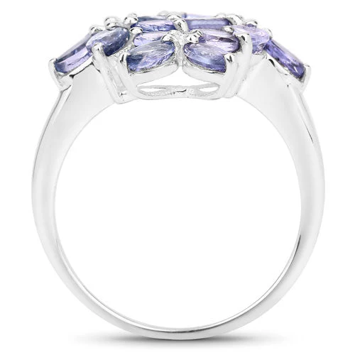 2.89 Carat Genuine Tanzanite .925 Sterling Silver Ring - Image 5