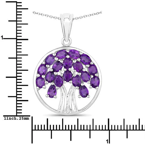 2.94 Carat Genuine Amethyst .925 Sterling Silver Pendant - Image 7