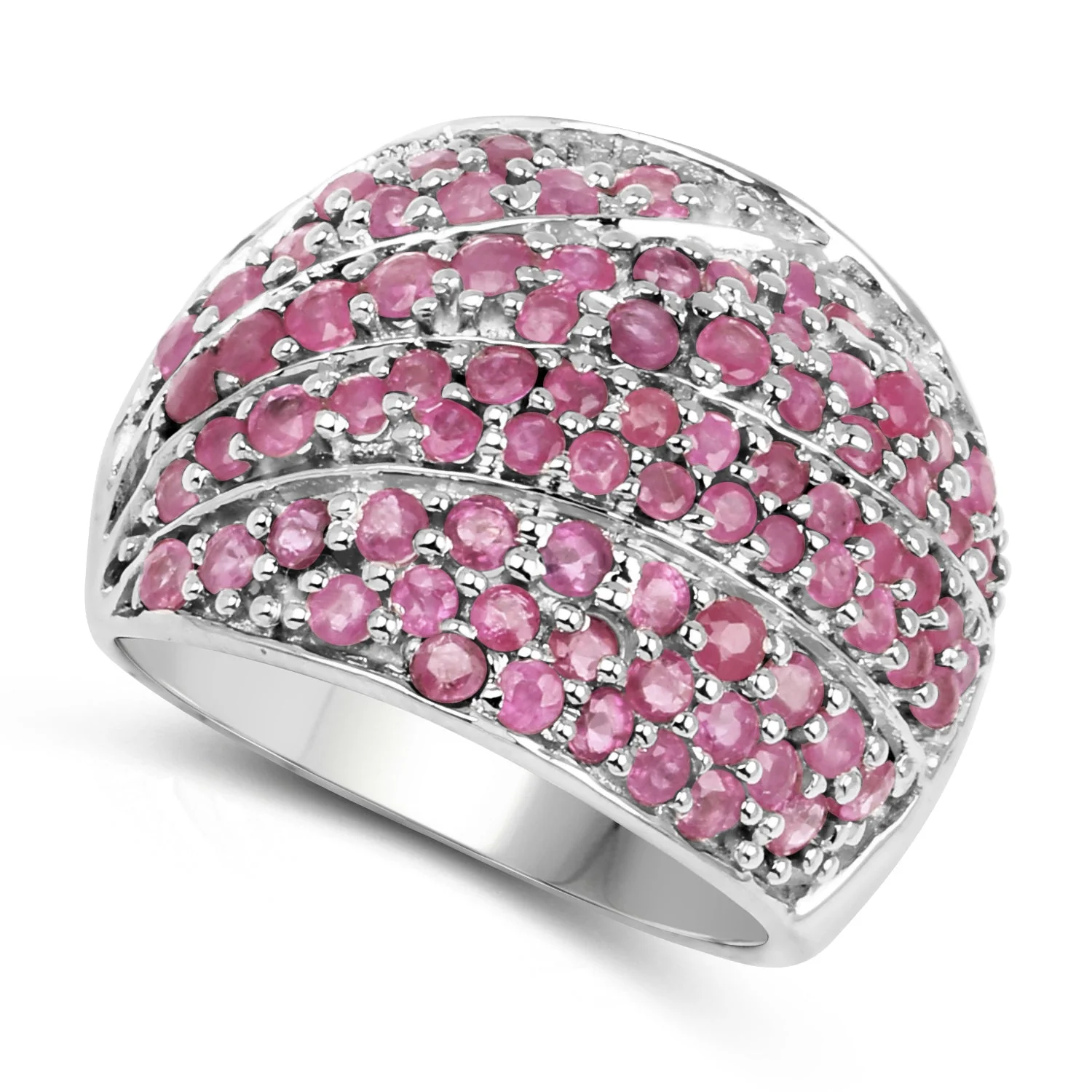 2.97 Carat Genuine Ruby .925 Sterling Silver Ring - Image 2
