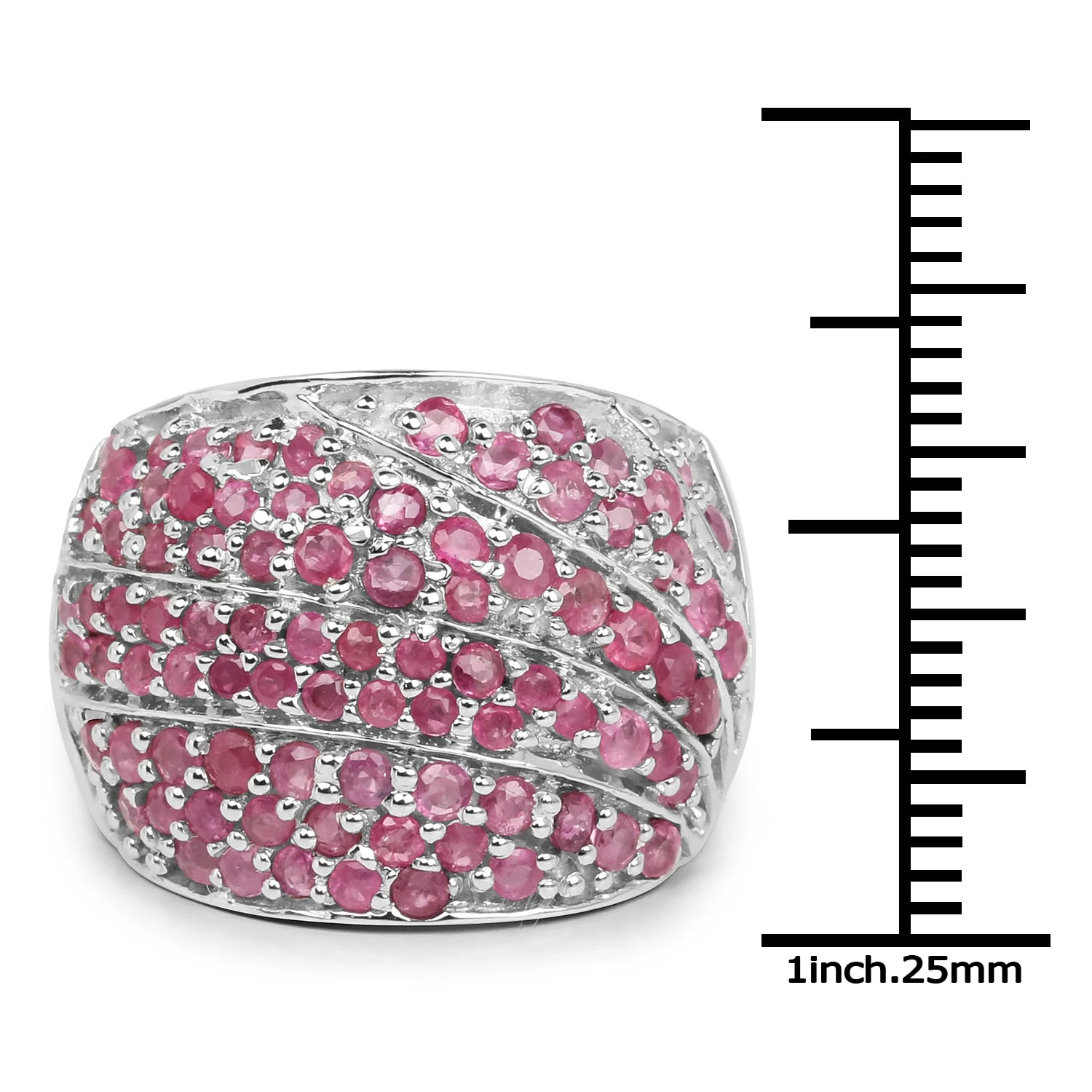 2.97 Carat Genuine Ruby .925 Sterling Silver Ring - Image 3
