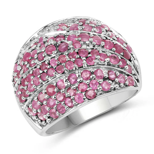 2.97 Carat Genuine Ruby .925 Sterling Silver Ring - Image 4