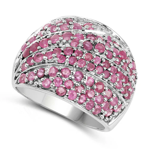 2.97 Carat Genuine Ruby .925 Sterling Silver Ring - Image 5