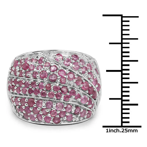 2.97 Carat Genuine Ruby .925 Sterling Silver Ring - Image 6