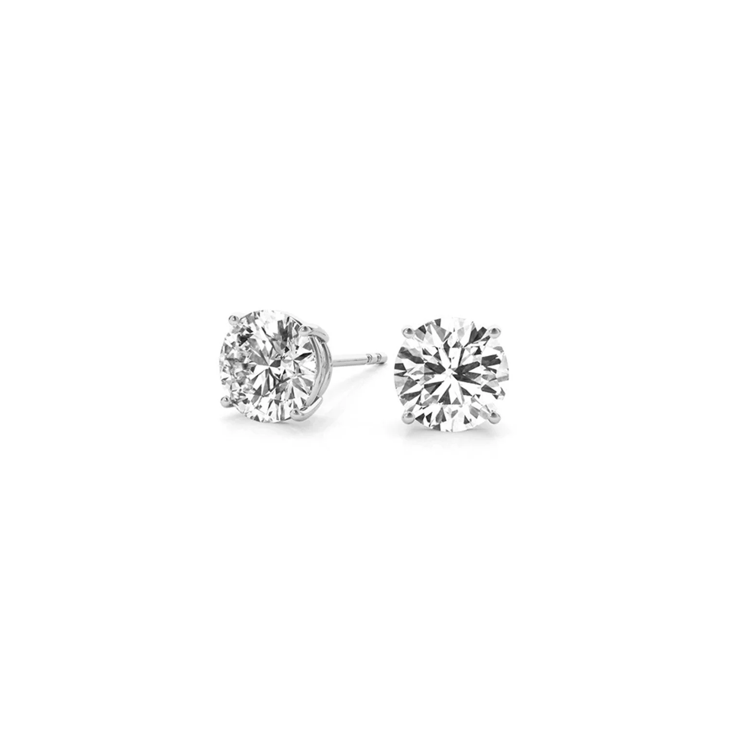 2 cttw Certified IGI Lab Grown Round Diamond Stud Earrings 14k White Gold (G/VS2) - Image 3