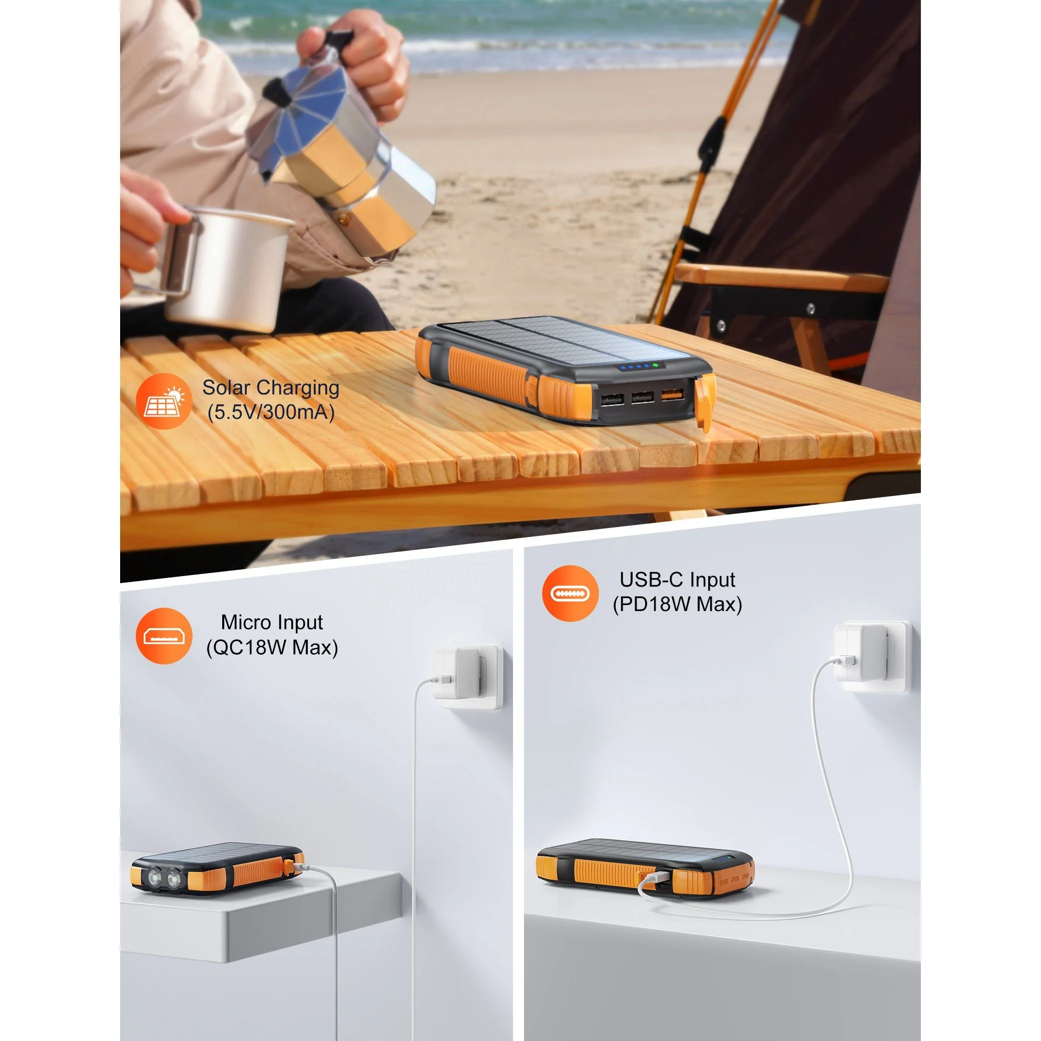 20000mAh Solar Power Bank - Image 3
