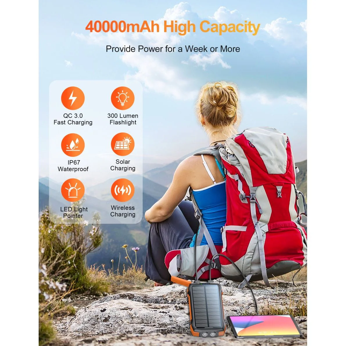 20000mAh Solar Power Bank - Image 6