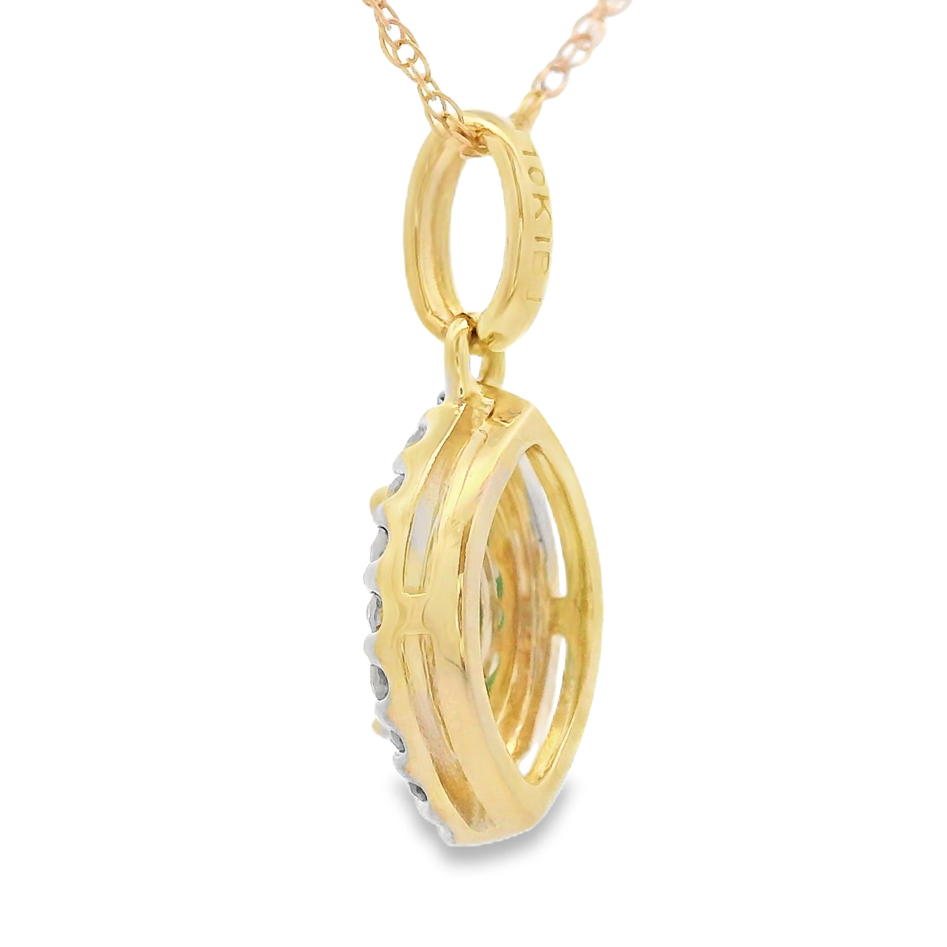 .21ct Emerald Diamond Fashion Pendants 10KT Yellow Gold - Image 2