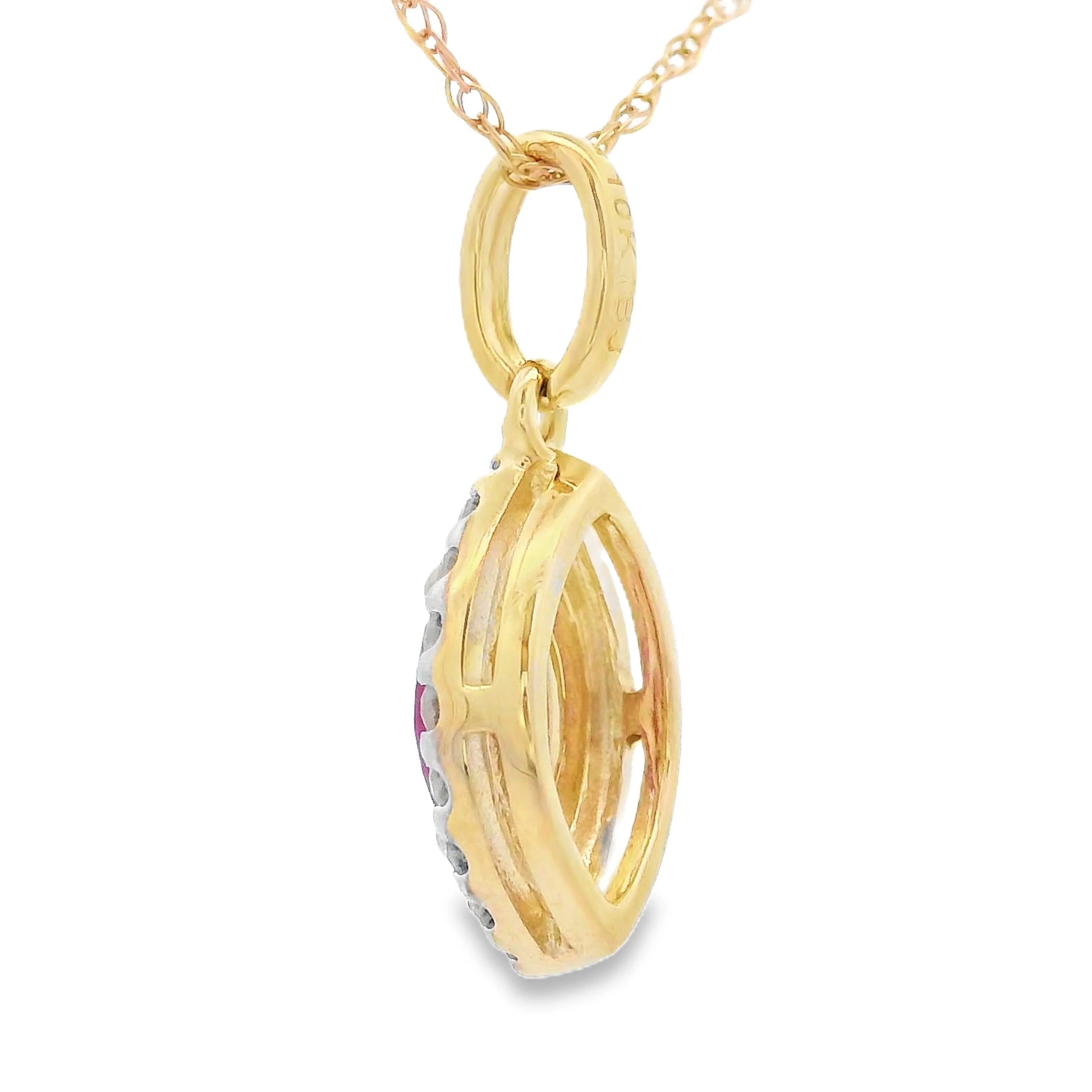 .26ct Ruby Diamond Fashion Pendants 10KT Yellow Gold - Image 2