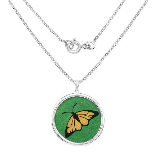 29.50 Carat Genuine Emerald .925 Sterling Silver Pendant - Image 4