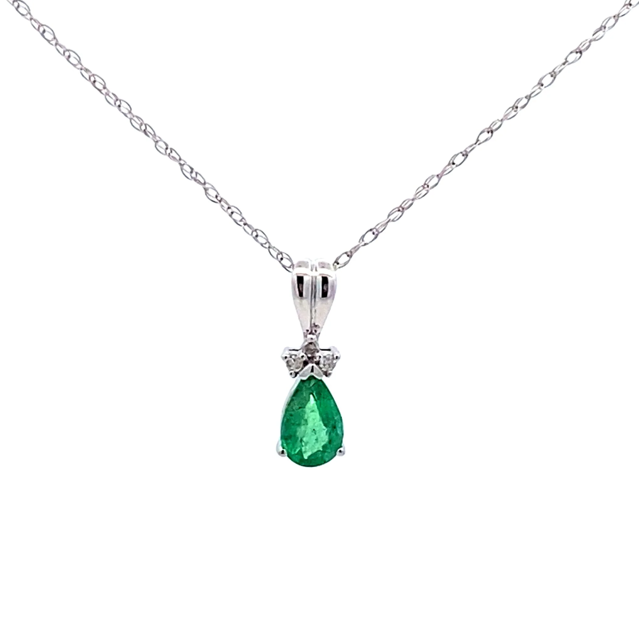 .29ct Emerald Diamond Fashion Pendants 10KT White Gold - Image 3