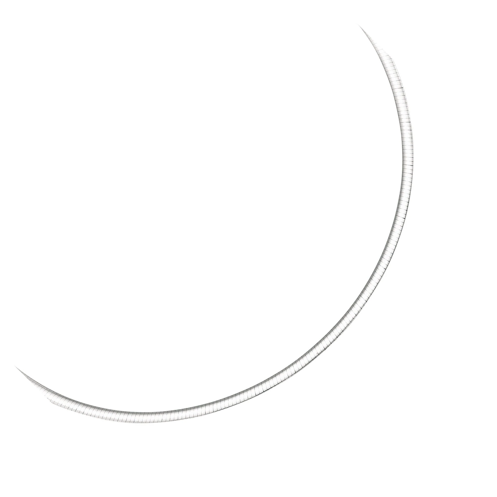 3.0 mm 14k Two Tone Gold Reversible Omega Necklace - Image 5