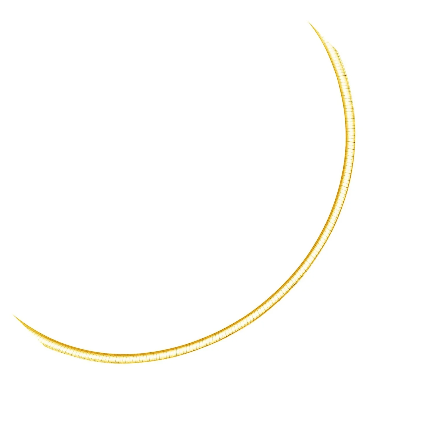 3.0 mm 14k Two Tone Gold Reversible Omega Necklace - Image 6