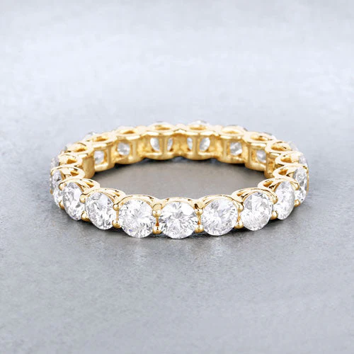 3.00 Carat Lab Grown Diamond 14K Yellow Gold Ring - Image 2