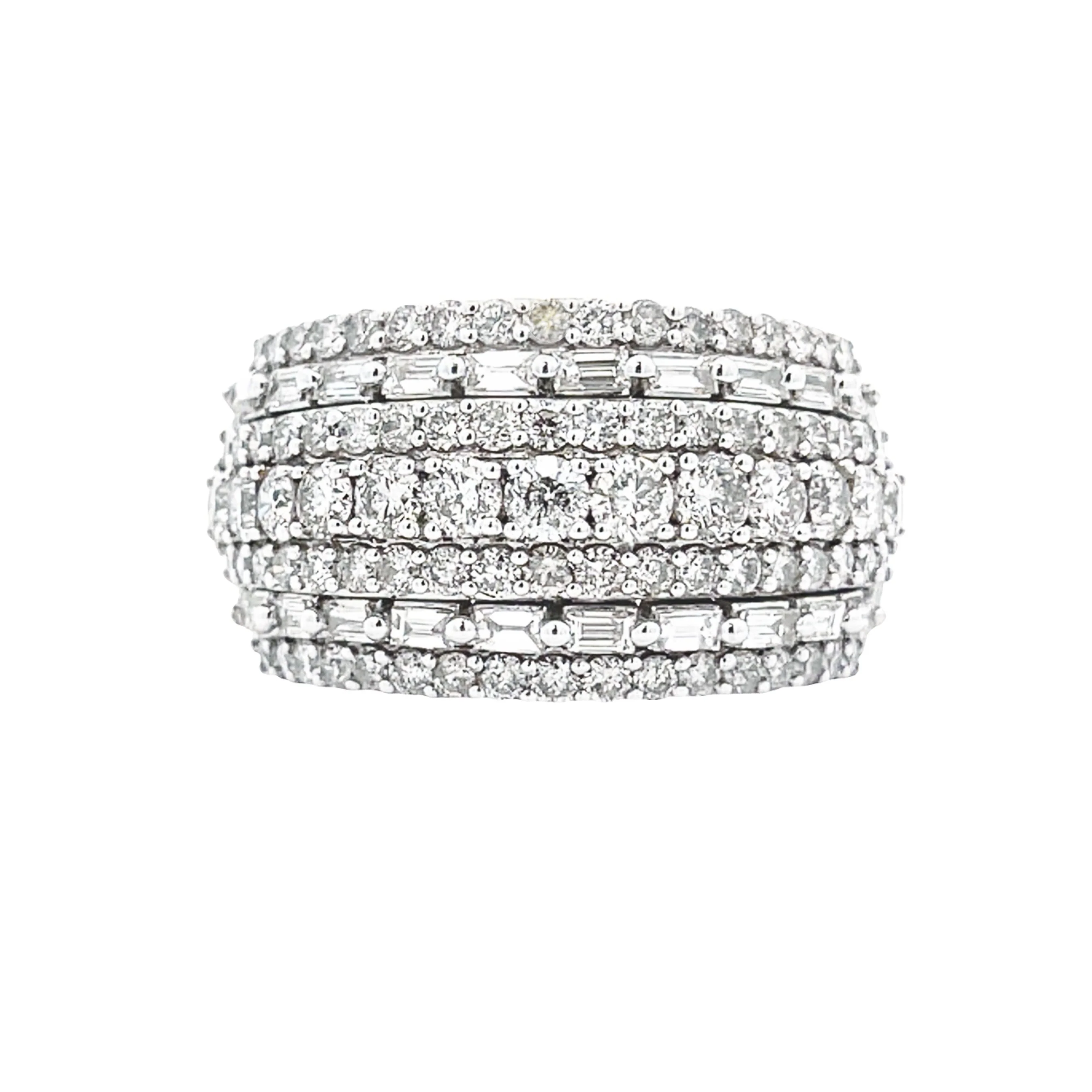 3.00ct Diamond Wedding Band Ring 10KT White Gold - Image 4