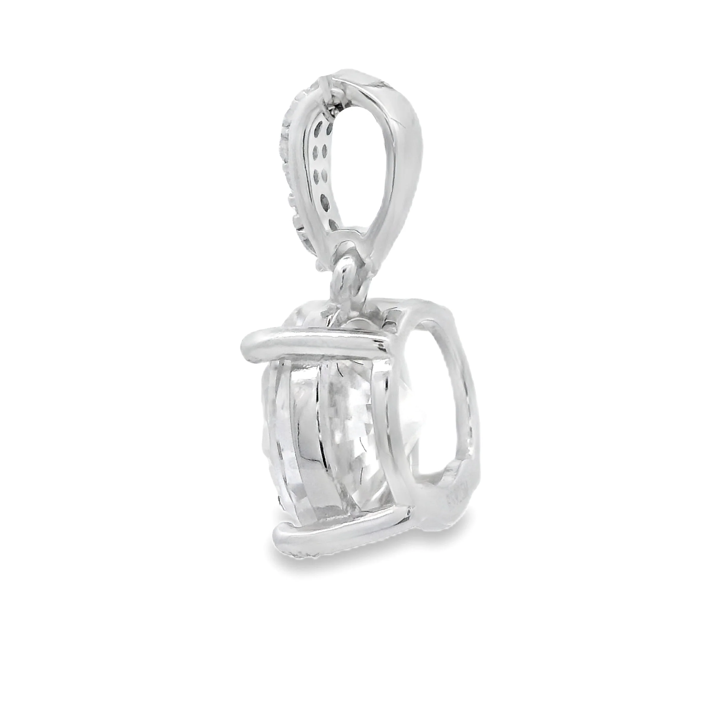 3.00ct Moissanite Pendant Sterling Silver - Image 2