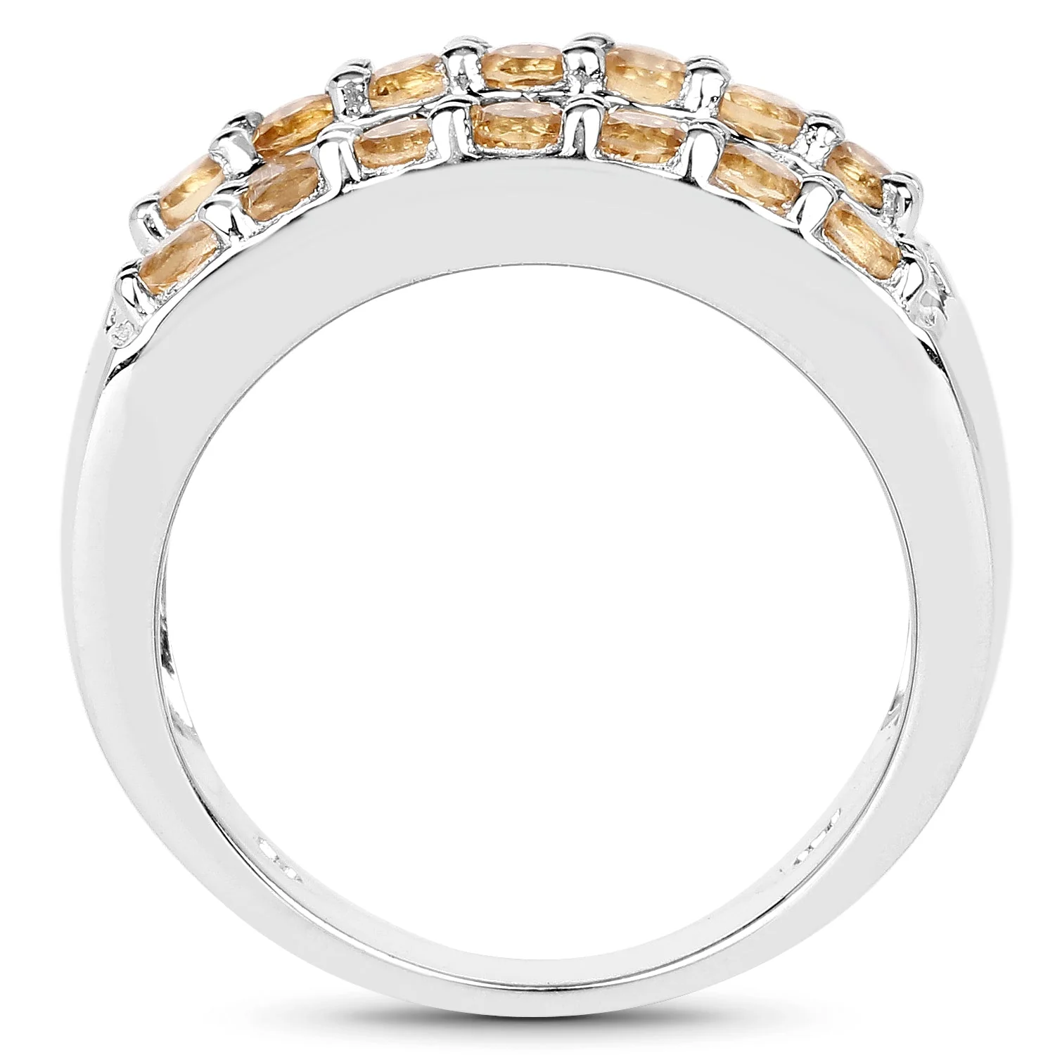 3.08 Carat Genuine Citrine .925 Sterling Silver Ring - Image 2