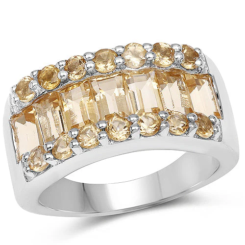 3.08 Carat Genuine Citrine .925 Sterling Silver Ring - Image 4