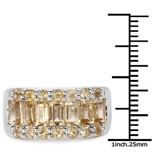 3.08 Carat Genuine Citrine .925 Sterling Silver Ring - Image 6