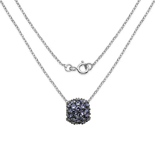 3.08 Carat Genuine Tanzanite .925 Sterling Silver Pendant - Image 4