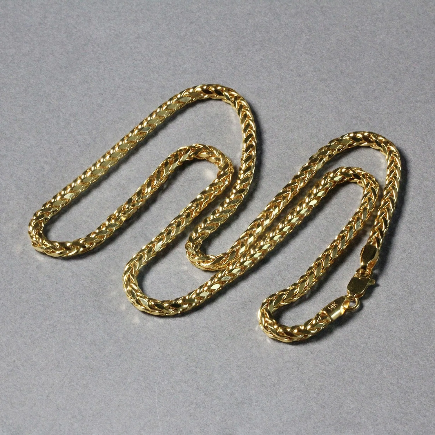 3.15mm 14k Yellow Gold Diamond Cut Round Franco Chain - Image 5