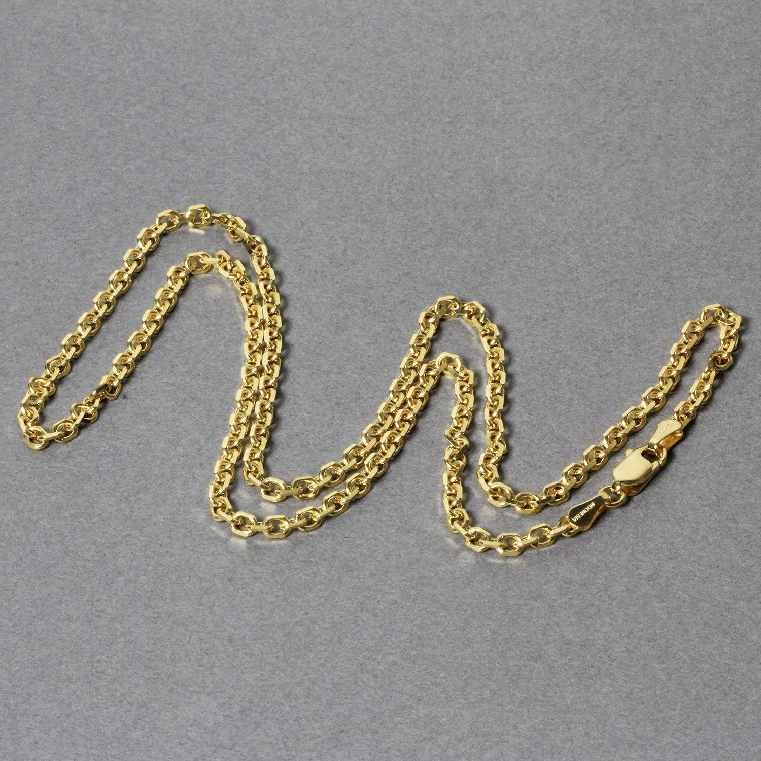 3.1mm 14k Yellow Gold Diamond Cut Cable Link Chain - Image 13