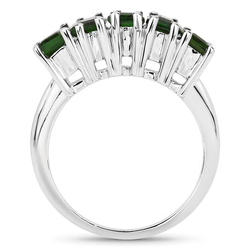 3.25 Carat Genuine Chrome Diopside .925 Sterling Silver Ring - Image 9