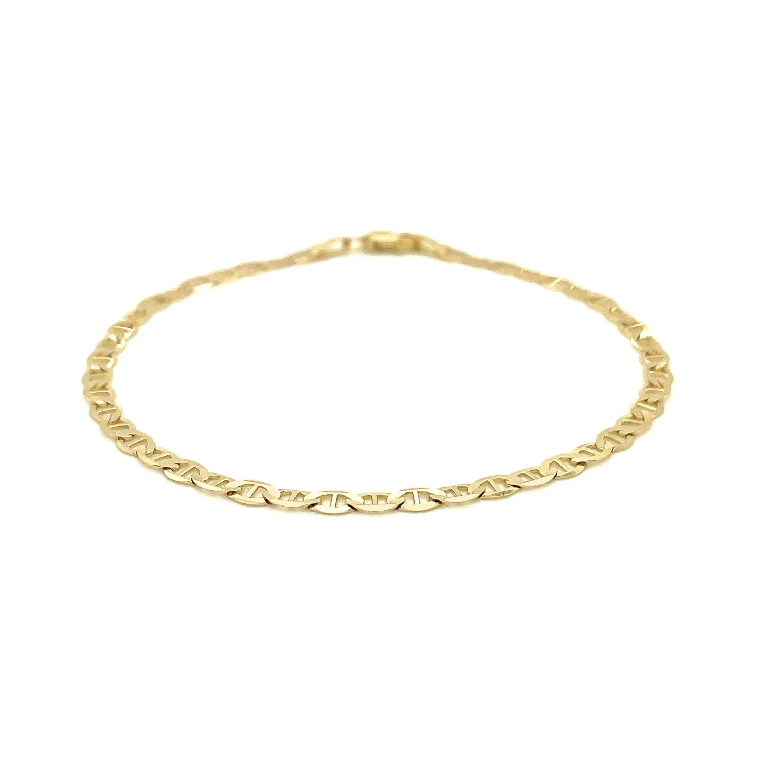 3.2mm 14k Yellow Gold Mariner Link Bracelet - Image 6