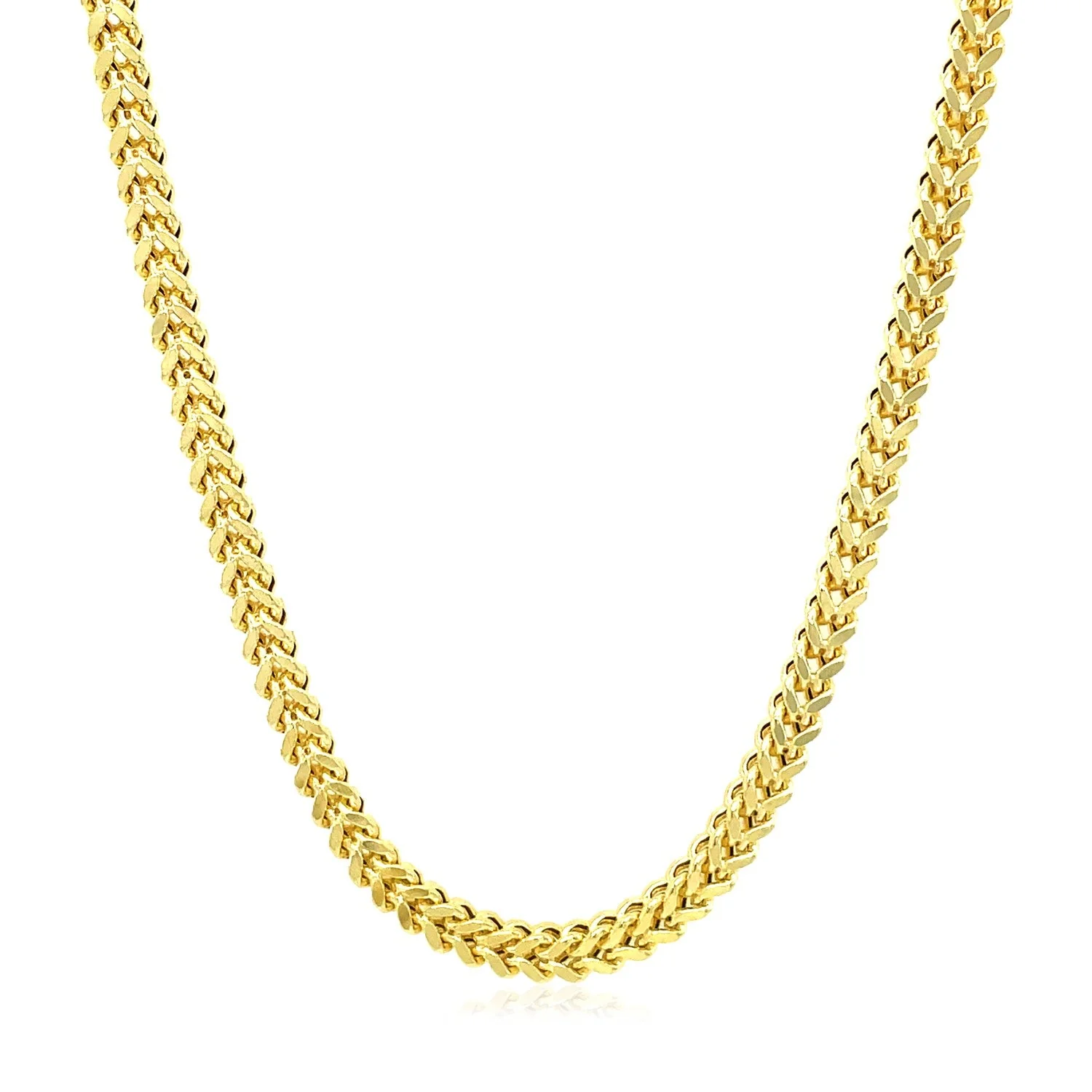 3.2mm 14k Yellow Gold Square Franco Chain - Image 8