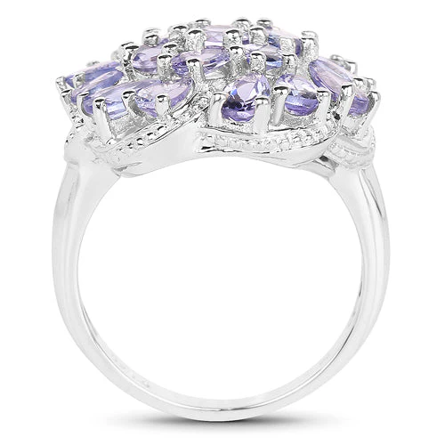 3.35 Carat Genuine Tanzanite .925 Sterling Silver Ring - Image 5