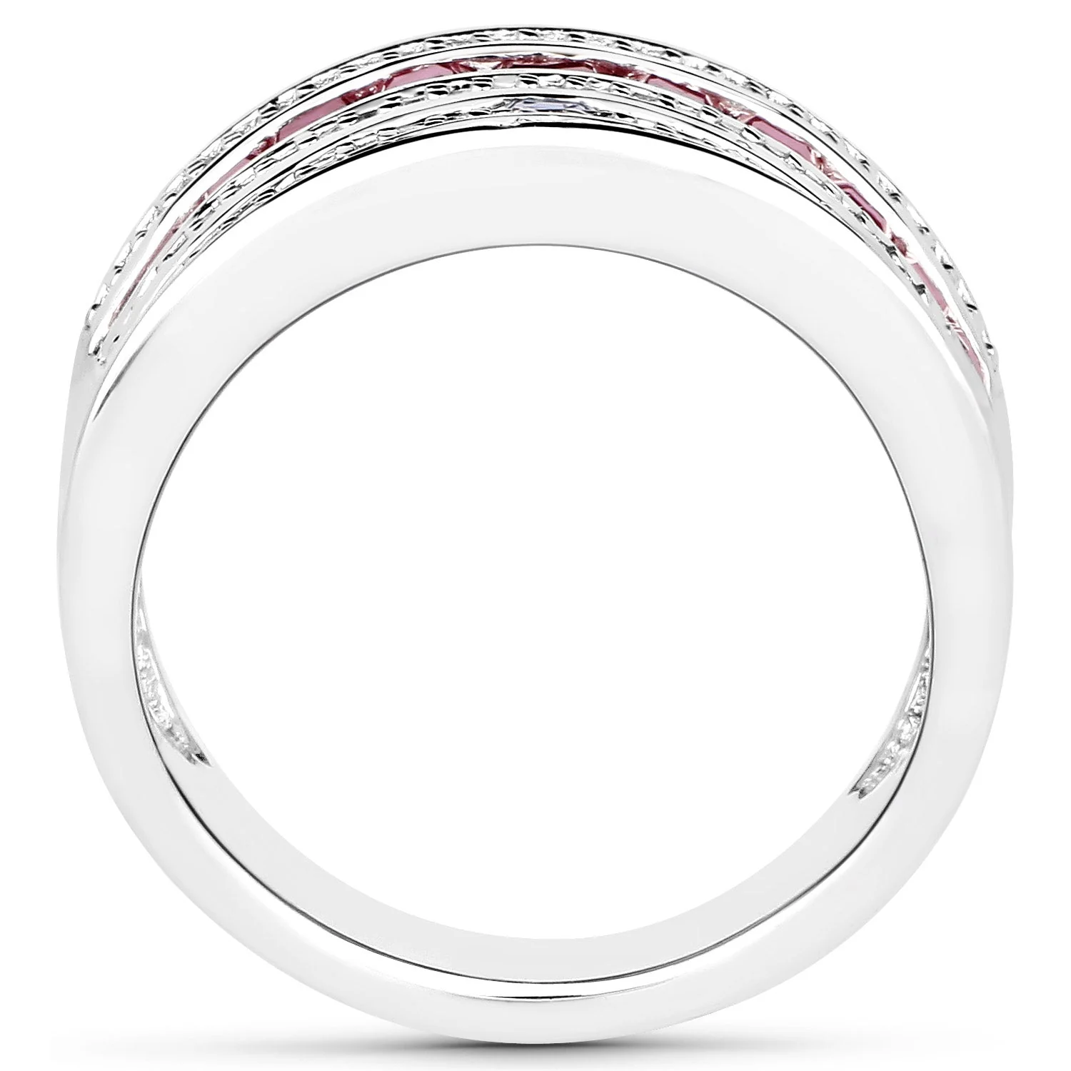 3.36 Carat Genuine Multi Stones .925 Sterling Silver Ring - Image 2
