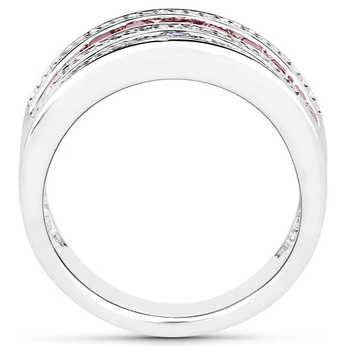 3.36 Carat Genuine Multi Stones .925 Sterling Silver Ring - Image 5