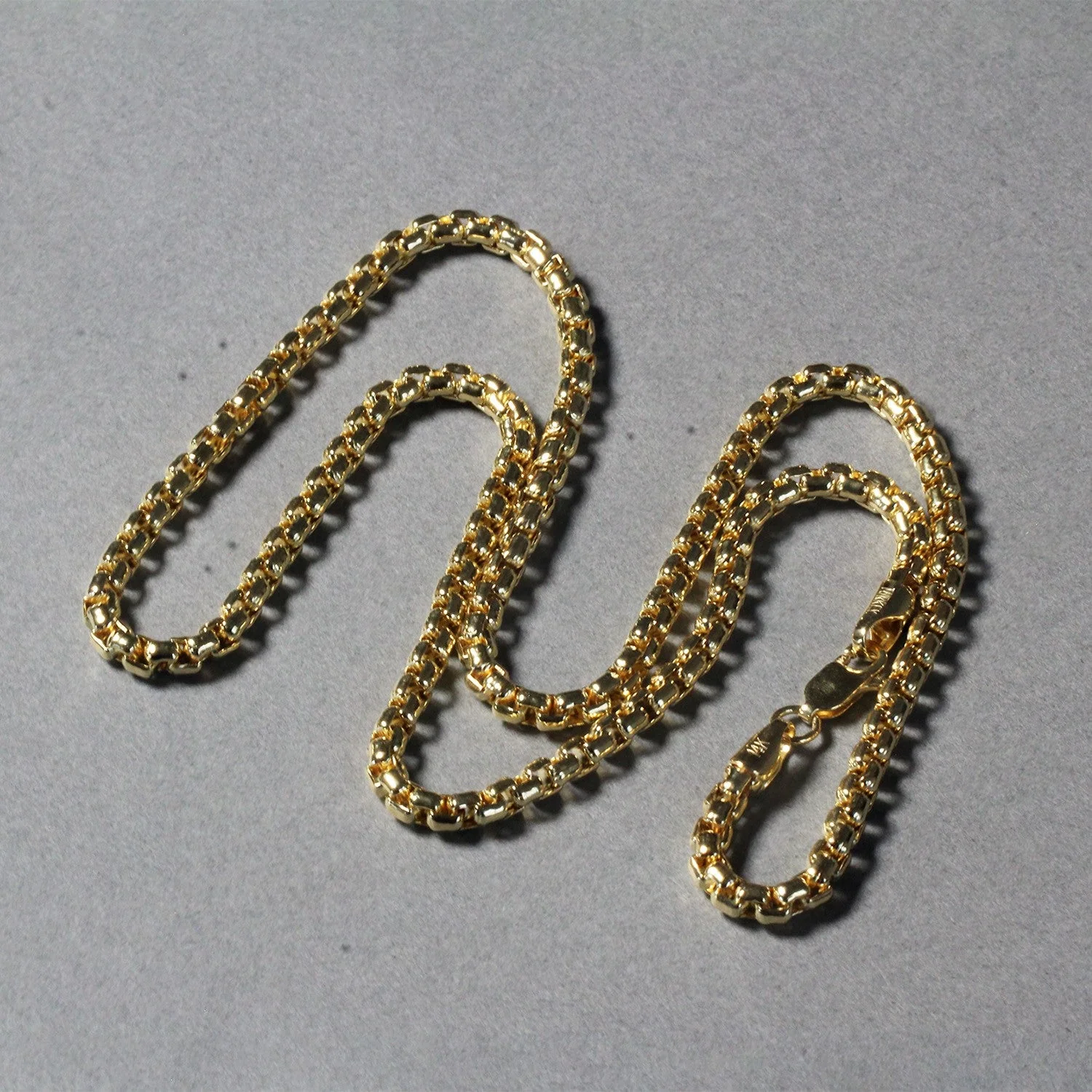 3.4mm 14k Yellow Gold Round Box Chain - Image 11