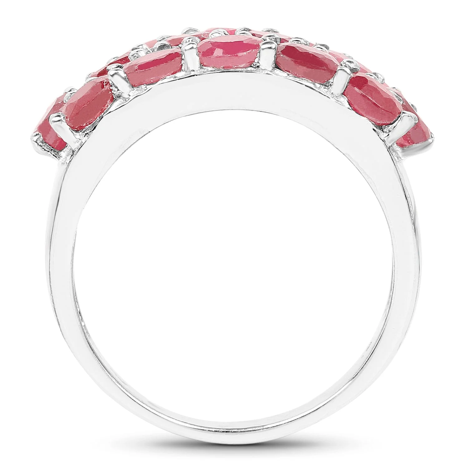3.52 Carat Genuine Ruby .925 Sterling Silver Ring - Image 2