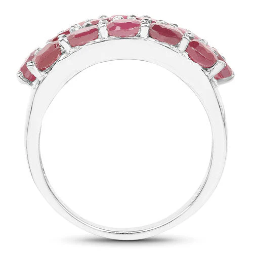 3.52 Carat Genuine Ruby .925 Sterling Silver Ring - Image 5