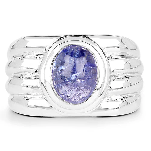 3.55 Carat Genuine Tanzanite .925 Sterling Silver Ring - Image 8