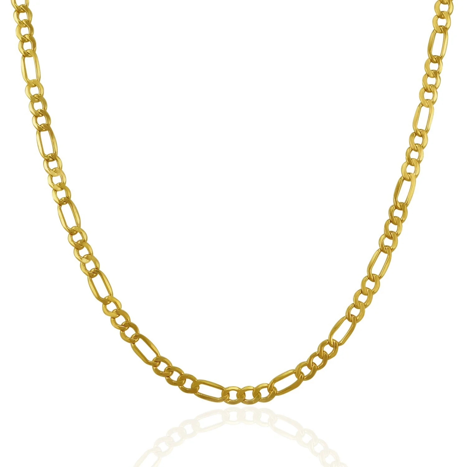3.5mm 14k Yellow Gold Lite Figaro Chain - Image 2