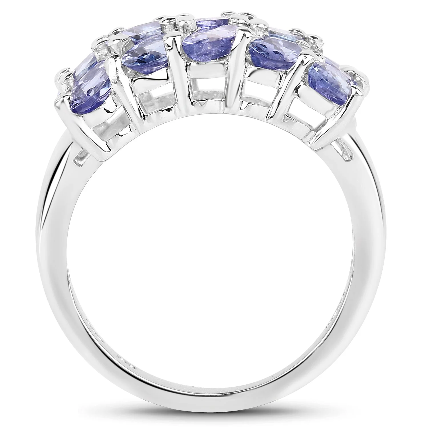 3.75 Carat Genuine Tanzanite .925 Sterling Silver Ring - Image 3