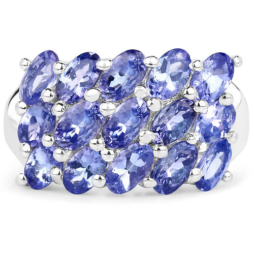 3.75 Carat Genuine Tanzanite .925 Sterling Silver Ring - Image 7