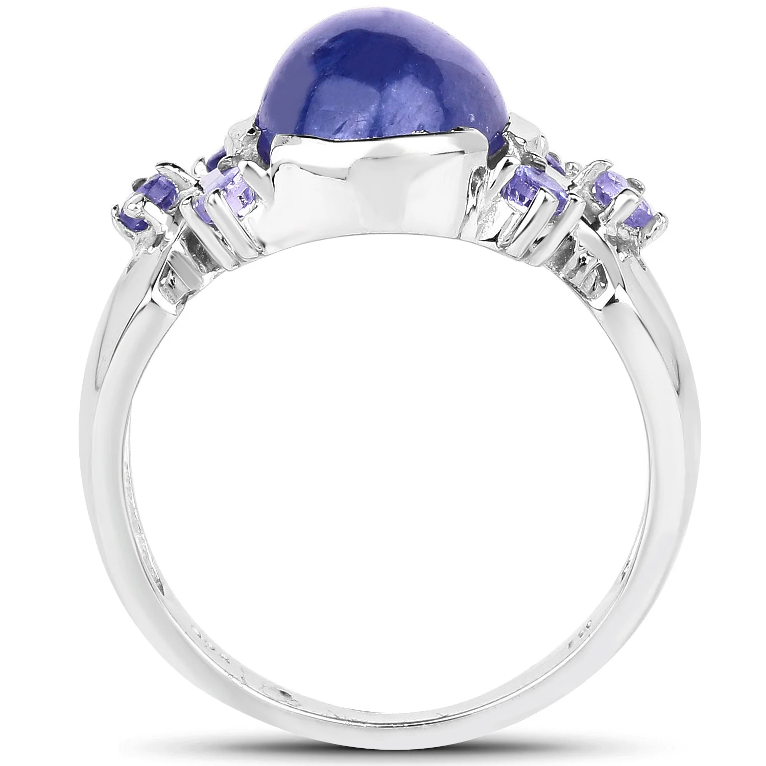 3.76 Carat Genuine Tanzanite .925 Sterling Silver Ring - Image 2