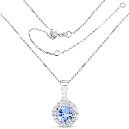 3.77 Carat Genuine Tanzanite and White Topaz .925 Sterling Silver 3 Piece Jewelry Set (Ring, Earrings, and Pendant w/ Chain) - Image 10