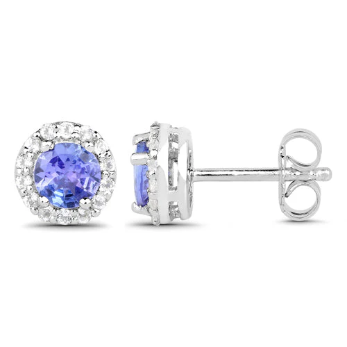 3.77 Carat Genuine Tanzanite and White Topaz .925 Sterling Silver 3 Piece Jewelry Set (Ring, Earrings, and Pendant w/ Chain) - Image 11