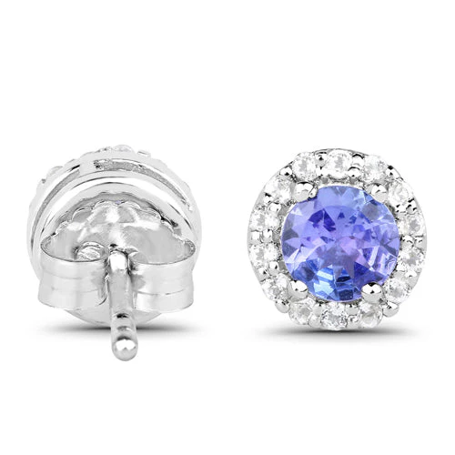3.77 Carat Genuine Tanzanite and White Topaz .925 Sterling Silver 3 Piece Jewelry Set (Ring, Earrings, and Pendant w/ Chain) - Image 13