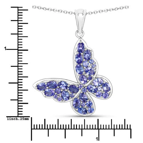 3.78 Carat Genuine Tanzanite .925 Sterling Silver Pendant - Image 7