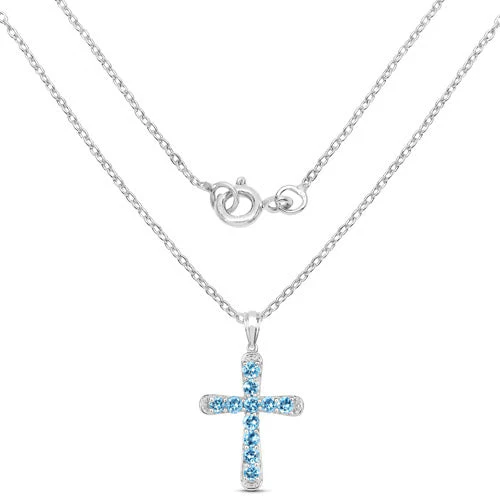 3.85 Carat Genuine Blue Topaz .925 Sterling Silver Pendant - Image 4