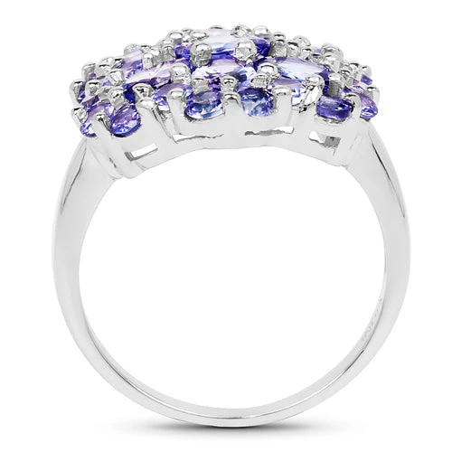 3.91 Carat Genuine Tanzanite .925 Sterling Silver Ring - Image 5